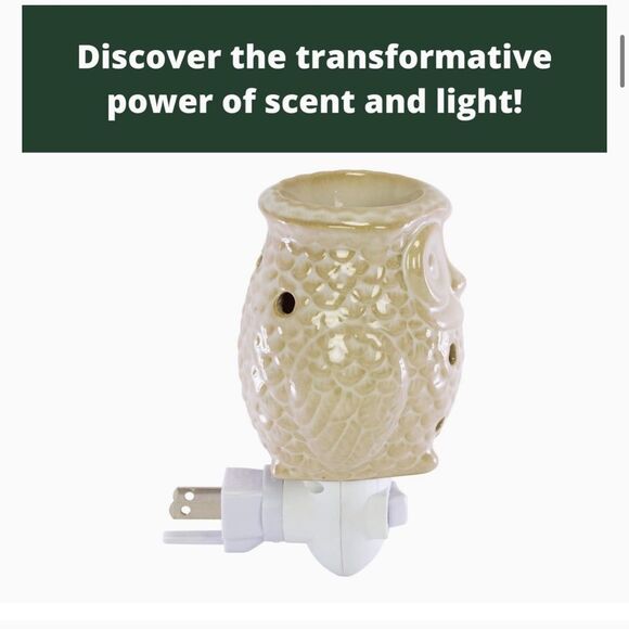 Wax Warmer Owl Plug In Scented Home Fragrance Essential Oils Melts Night Light - Picture 3 of 7